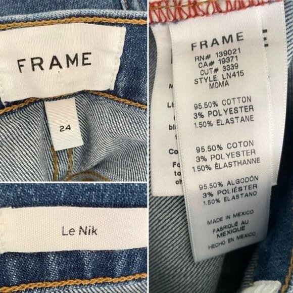 Frame Le Nik Distressed raw hem skinny jeans 24 - Picture 10 of 11